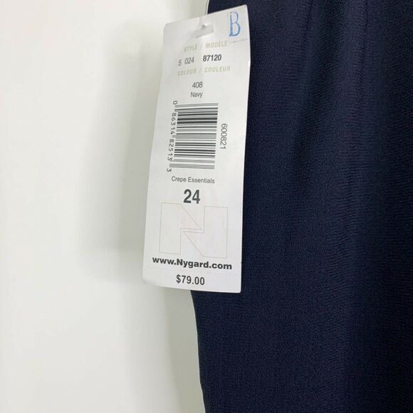 Nygard Women Pant Size 24 Blue Lined Pleated Front - Picture 6 of 9